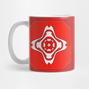 Bright Red Kaleidoscope Pattern (Seamless) 19 Mug